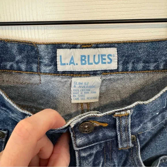 Vintage LA BLUES denim mom jeans Sz 6 - Picture 3 of 8
